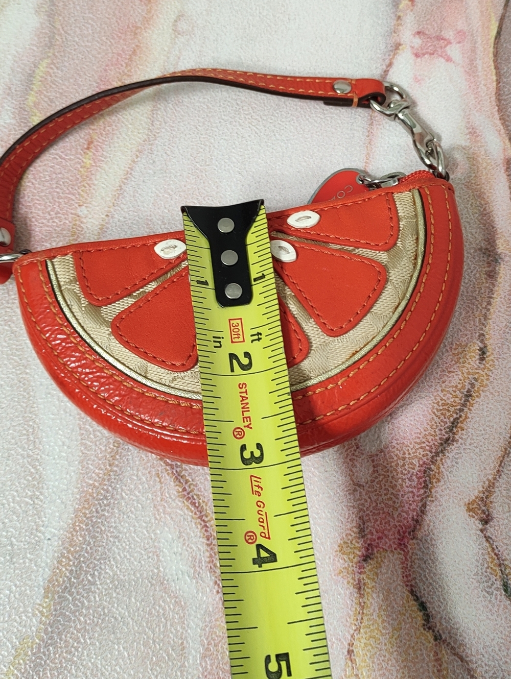 Vintage Y2K Coach F60659 Orange Coin Purse - Picture 10 of 14